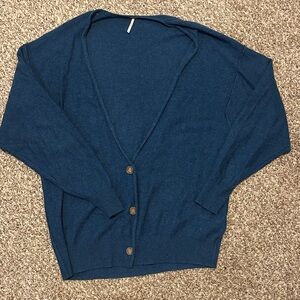 Free people blue cashemere cardigan